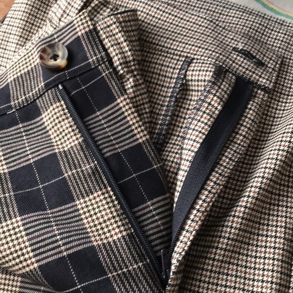 Two Tone/Pattern Plaid Trousers - image 5